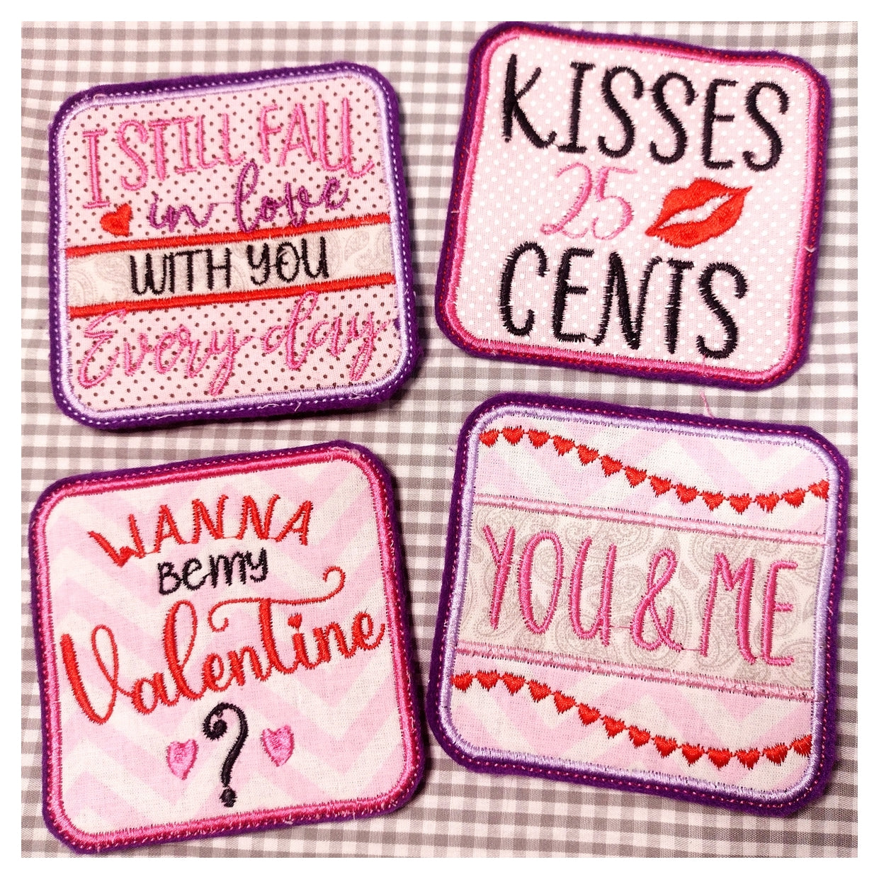 Valentine´s Day Coasters - ITH Project - Machine Embroidery Design