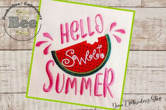 Hello Sweet Summer - Applique