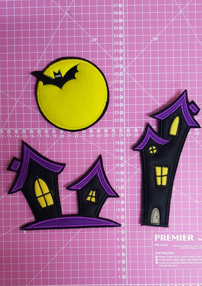 Halloween Horror Castle Door Ornament - ITH Project - Machine Embroidery Design