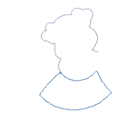 Pig Girl and Ladybugs - Applique Embroidery