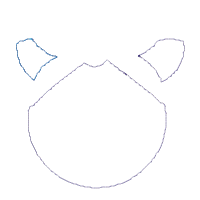 Cute Pig with Bandana - Applique