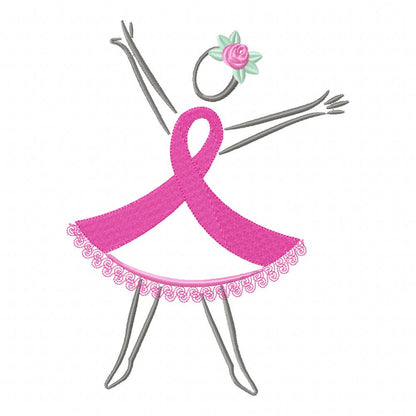 Pink October Girl - Fill Stitch