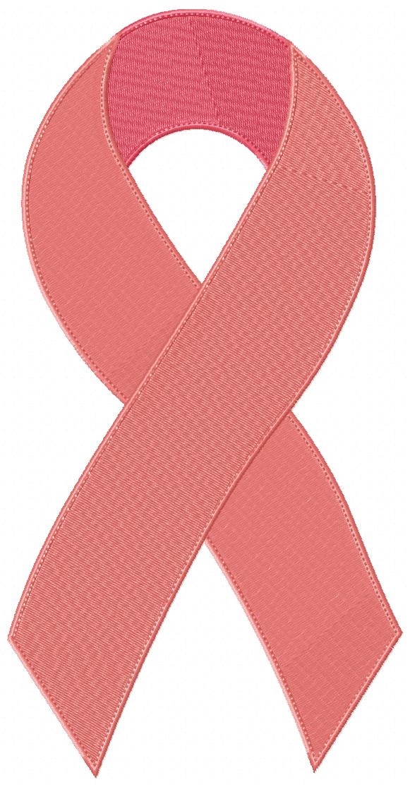 Pink October Ribbon - Fill Stitch - Machine Embroidery Design