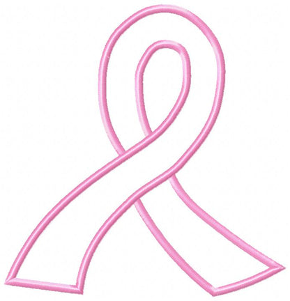 Breast Cancer Pink Ribbon - Applique