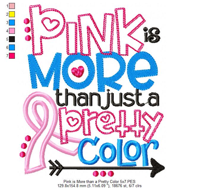 Pink is More Than Just a Pretty Color - Applique Embroidery