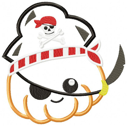 Pirate Pumpkin - Applique