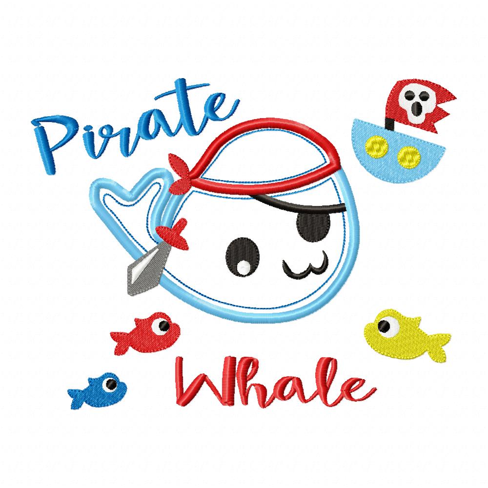 Pirate Whale - Applique