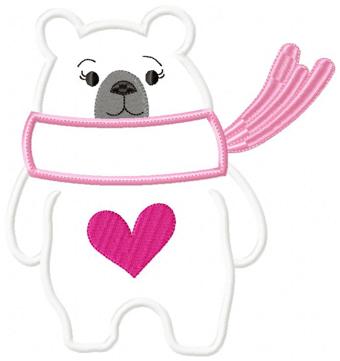Polar Bear Girl and Boy - Set of 2 designs - Applique