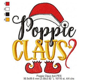 Nonnie and Poppie Claus - Fill Stitch - Set os 2 designs