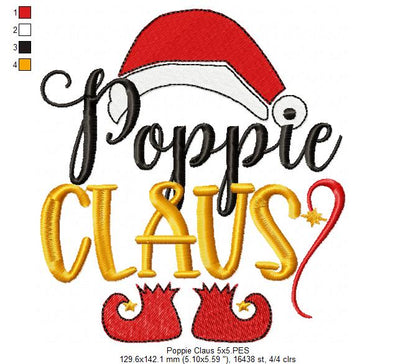 Nonnie and Poppie Claus - Fill Stitch - Set os 2 designs