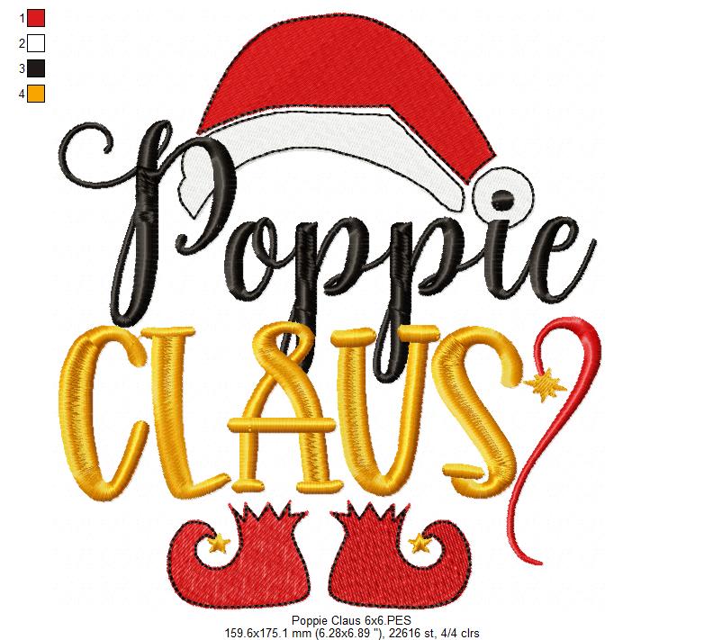 Nonnie and Poppie Claus - Fill Stitch - Set os 2 designs