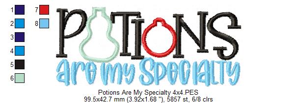 Potions Are My Specialty - Applique