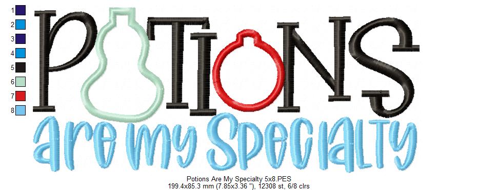 Potions Are My Specialty - Applique