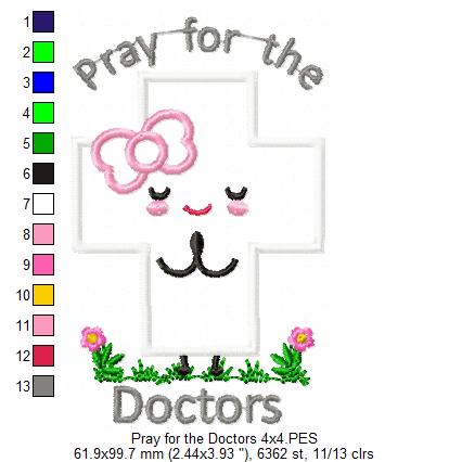 Pray for the Doctors Girl - Applique