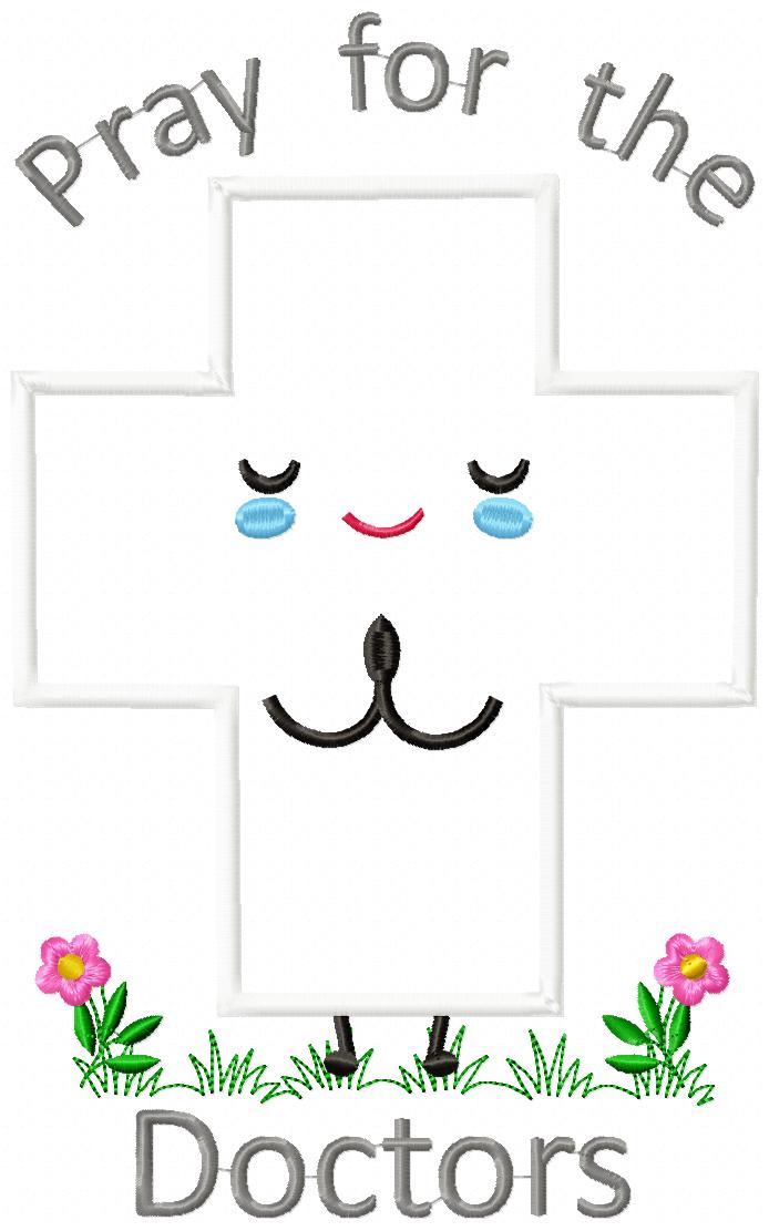 Pray for the Doctors Boy and Girl - Applique