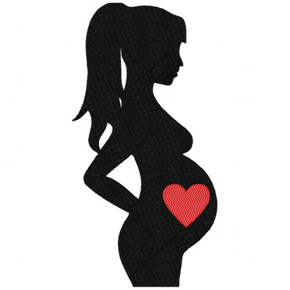 Mom and Kids Silhouette Collection - Fill Stitch - Set of 7 designs