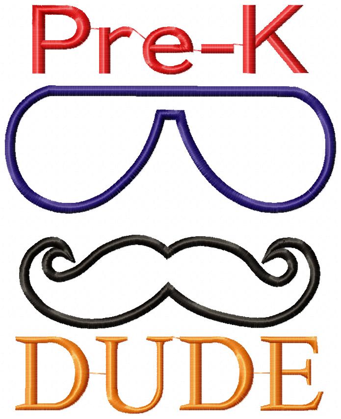 Pre-K Dude - Applique