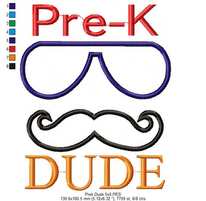 Pre-K Dude - Applique