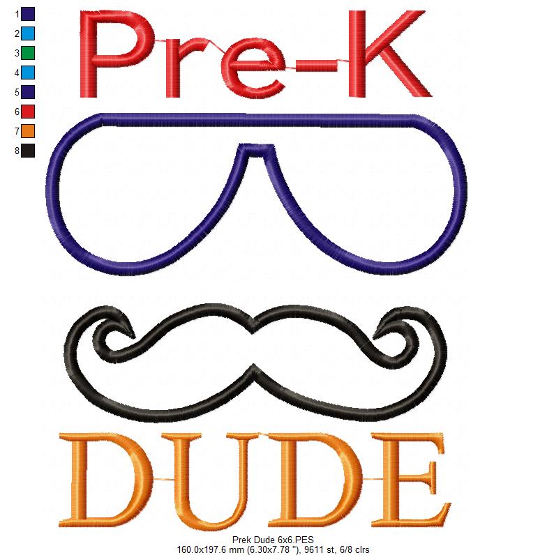 Pre-K Dude - Applique