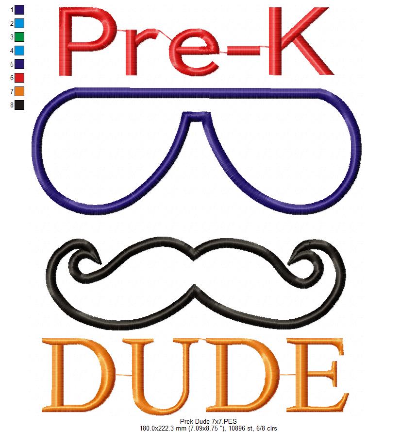 Pre-K Dude - Applique