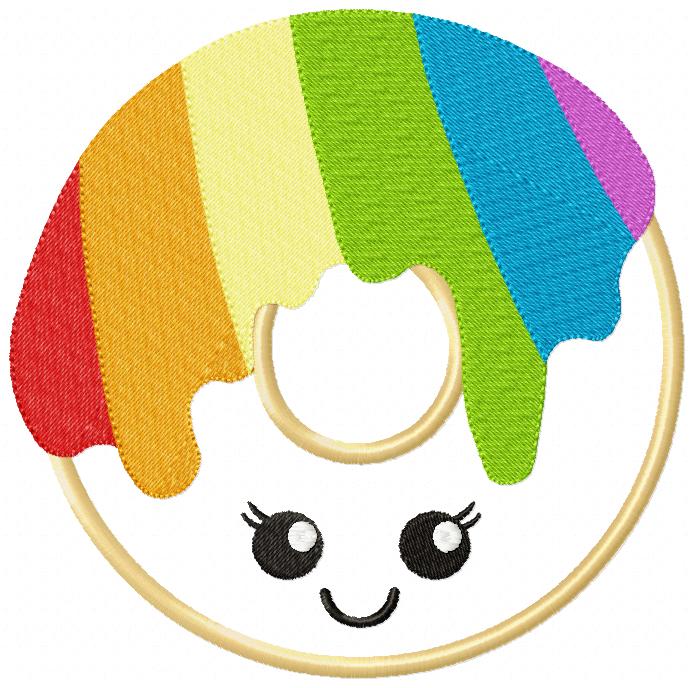 Pride Rainbow Donuts - Applique
