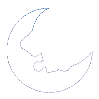 Prince Elephant on the Moon - Applique