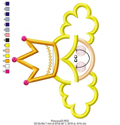 Cute Princess - Fill Stitch