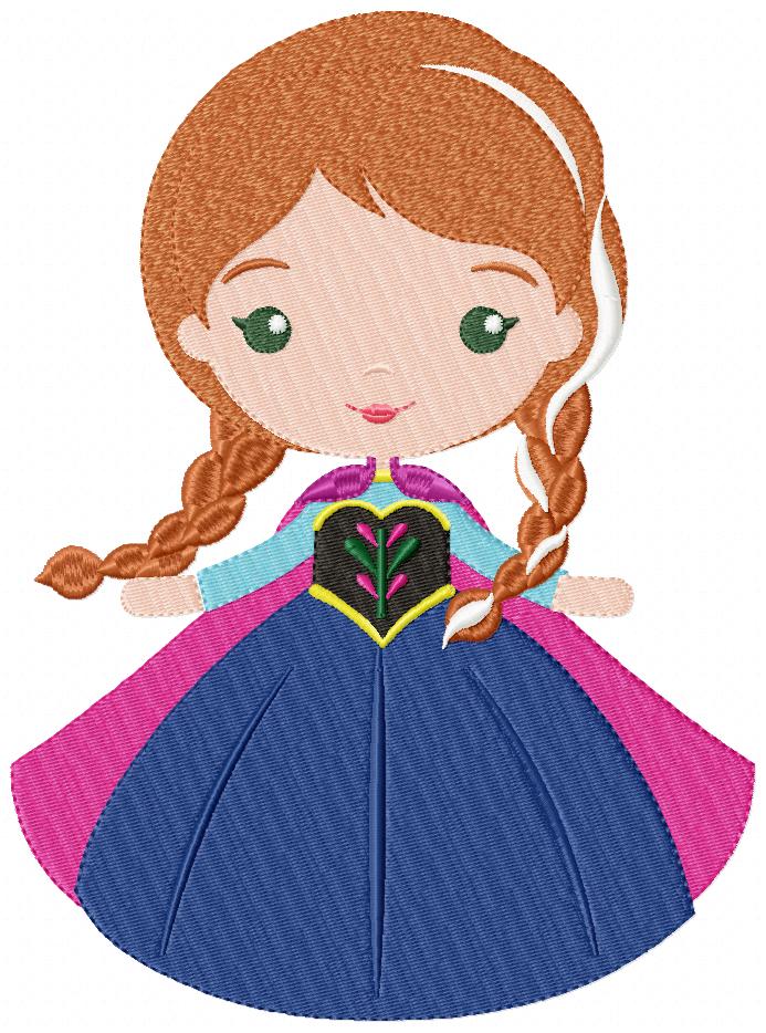 Princess Anna - Fill Stitch - Machine Embroidery Design