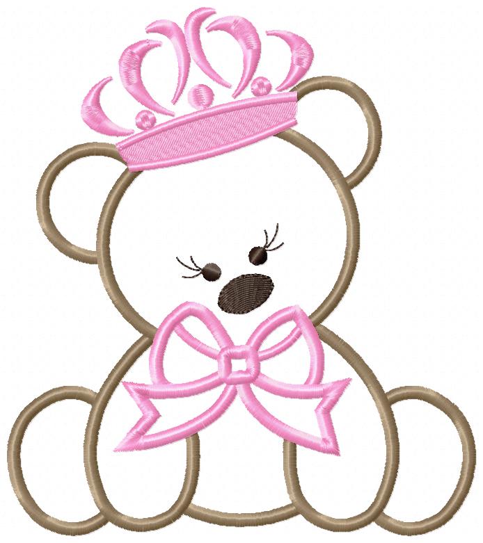 Princess Teddy Bear - Applique