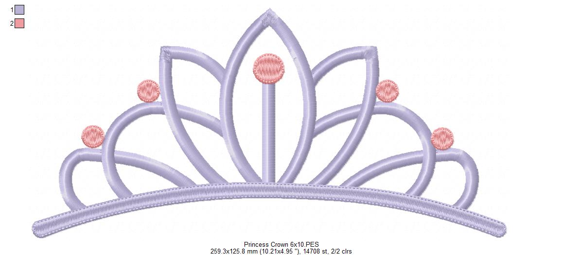 Princess Tiara - Fill Stitch