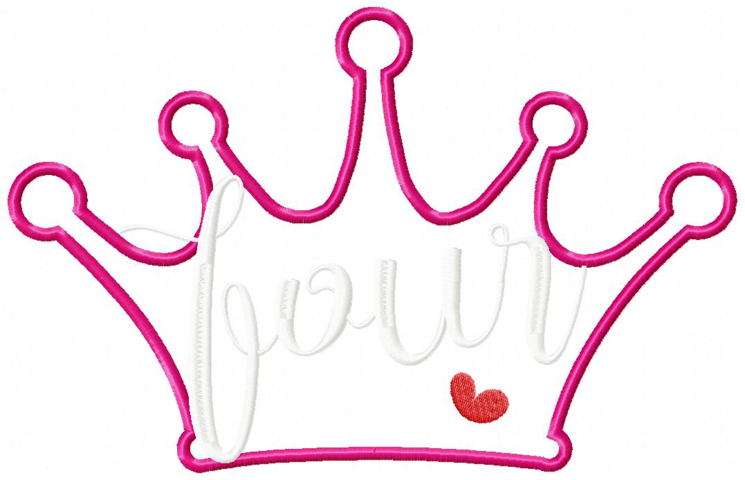 Princess Crown Birthday Set Numbers 1-11 - Applique