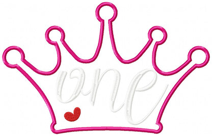 Princess Crown Birthday Set Numbers 1-11 - Applique