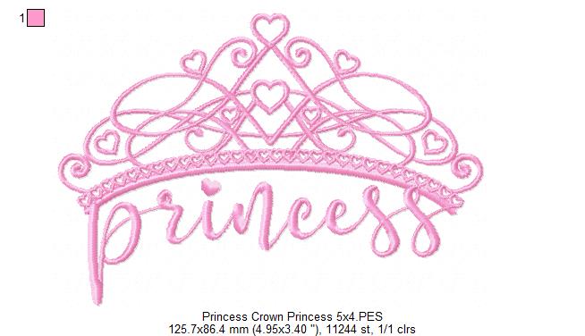 Princess Tiara - Fill Stitch