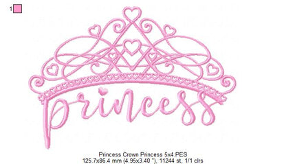 Princess Tiara - Fill Stitch