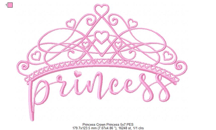 Princess Tiara - Fill Stitch