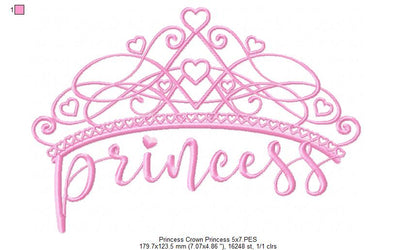 Princess Tiara - Fill Stitch
