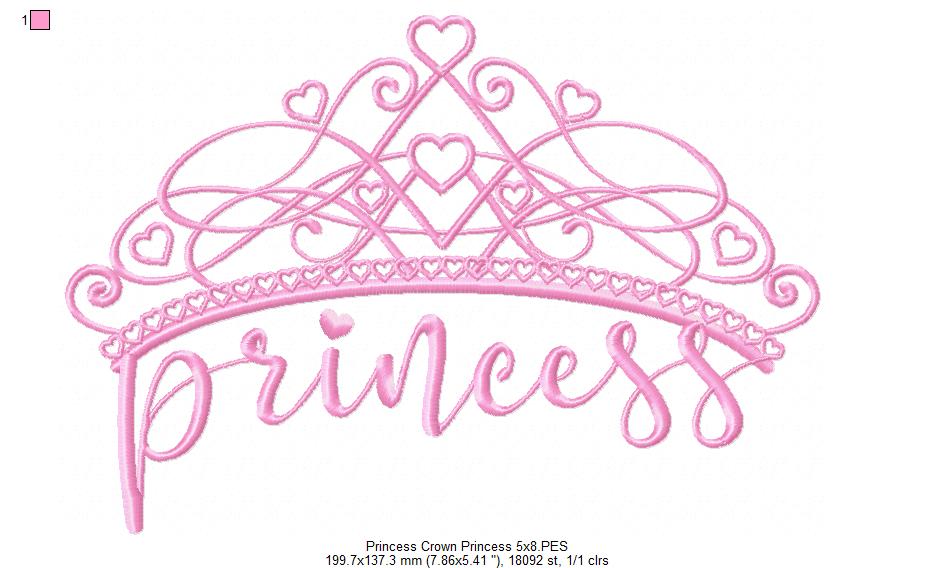 Princess Tiara - Fill Stitch