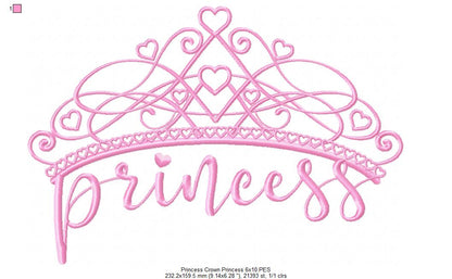 Princess Tiara - Fill Stitch
