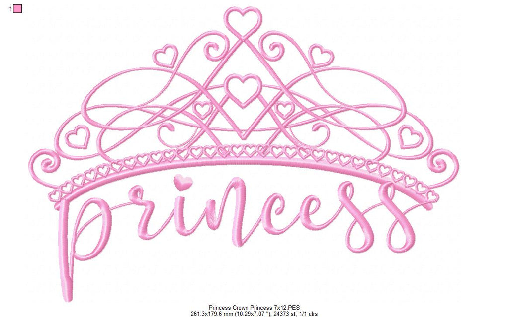 Princess Tiara - Fill Stitch