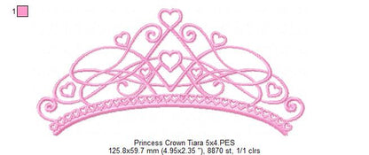 Princess Tiara - Fill Stitch