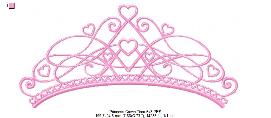 Princess Tiara - Fill Stitch