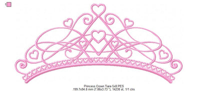 Princess Tiara - Fill Stitch