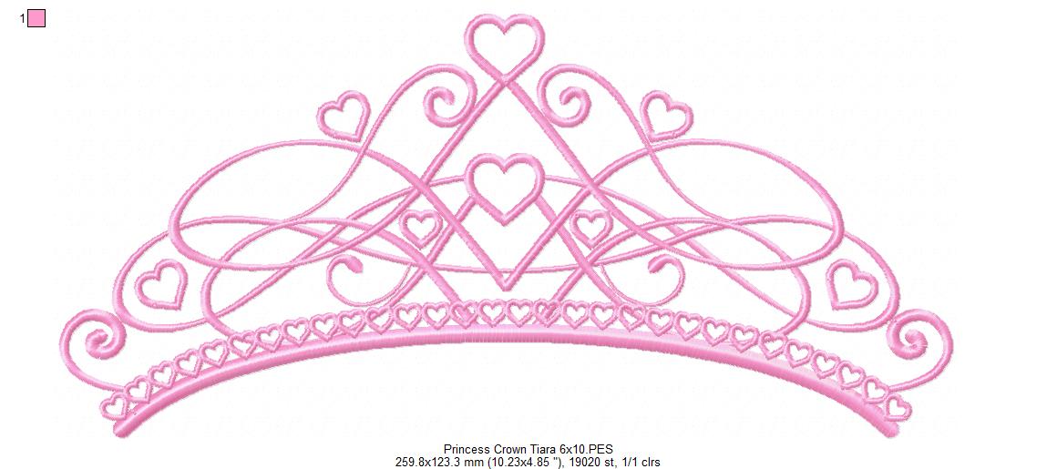 Princess Tiara - Fill Stitch