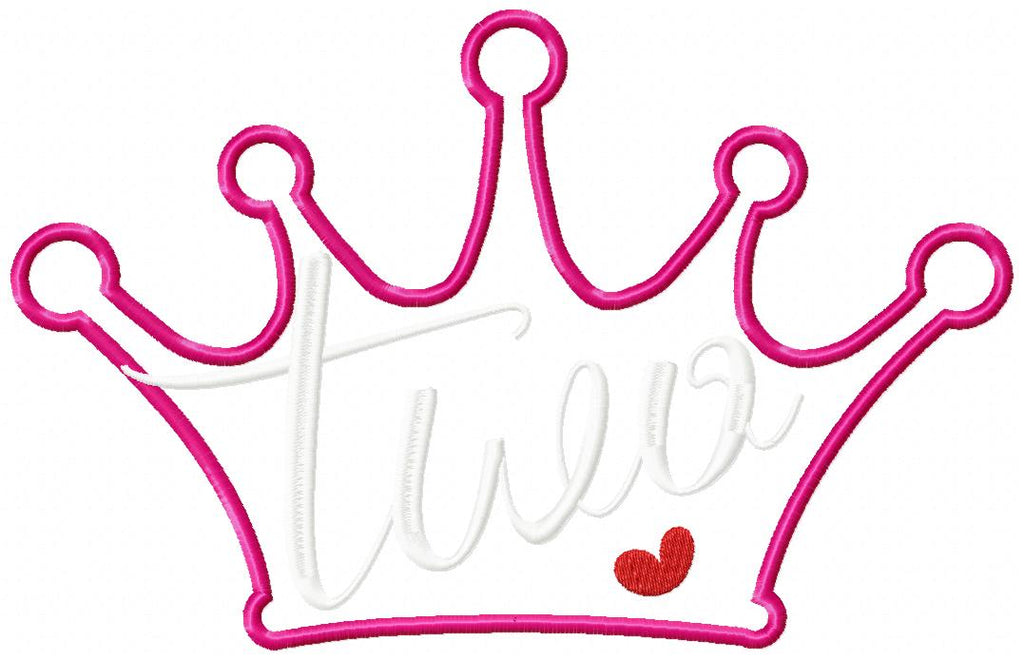 Princess Crown Birthday Set Numbers 1-11 - Applique