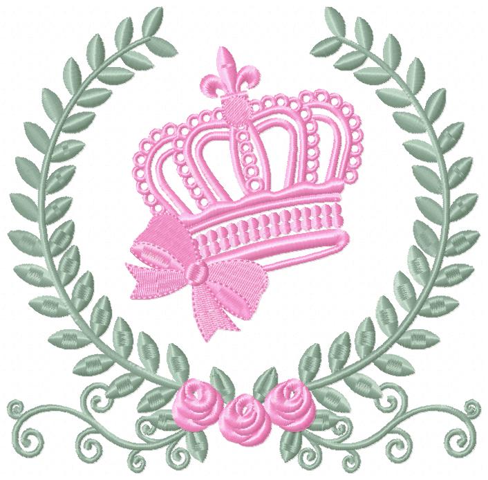 Princess Crown and Frame - Fill Stitch