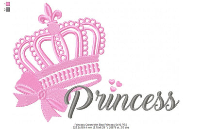 Princess Tiara - Fill Stitch - Machine Embroidery Design