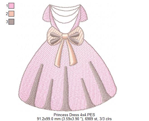 Princess Dress - Rippled Stitch