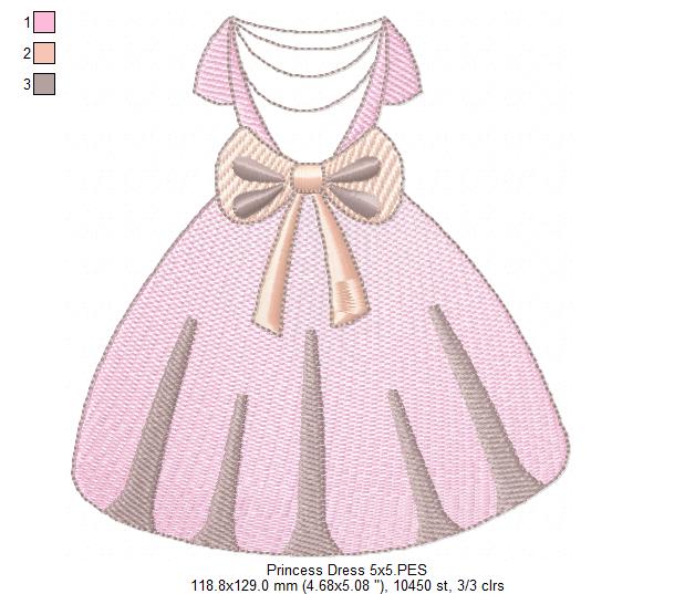 Princess Dress - Rippled Stitch