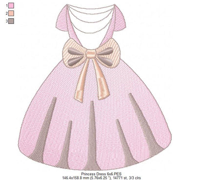 Princess Dress - Rippled Stitch