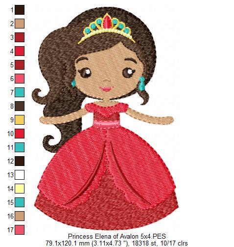 Princess Elena of Avalon - Fill Stitch Embroidery